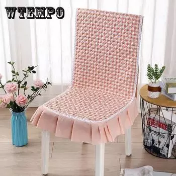 Чехол на домашний стул, универсальный чехол на табурет, тканевый чехол для домашнего обеденного сиденья с принтом