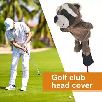 Чехол на голову клюшки для гольфа мягкий чехол для водителя с изображением животного плюшевый лев/тигр/бегемот/обезьяна/овца аксессуар для гольфа Sheep