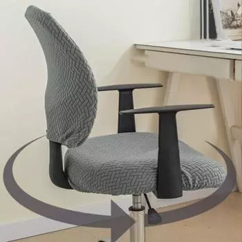 Чехол на игровое кресло, эластичная ткань, мягкая текстура, дышащая, на 360 градусов, полный охват, впитывающий влагу, вращающийся чехол на сиденье компьютерного кресла светло-зеленый