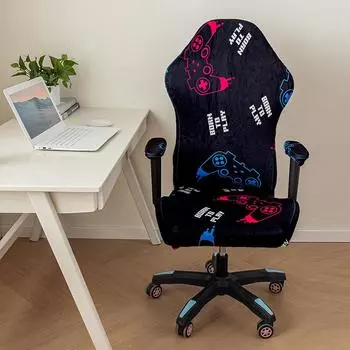 Чехол на игровое кресло Velvet, мягкие эластичные чехлы для кресел, чехлы на компьютерные кресла для киберспорта, универсальные чехлы для стульев для интернет-кафе