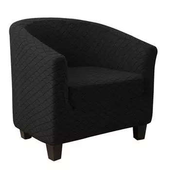 Чехол на клубный стул, эластичный чехол на стул для ванны, однотонный чехол для дивана, клетчатый жаккардовый чехол для дивана для учебы, барная стойка, гостиная