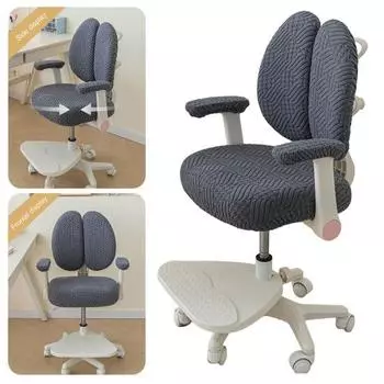 Чехол на компьютерное кресло, износостойкий, не выцветающий, утолщенный, универсальный, из ткани с полным покрытием на 360 градусов, чехол для украшения стула темно-серого