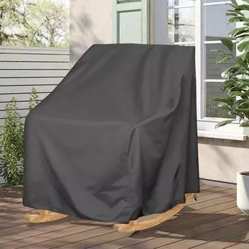 Чехол на кресло-качалку Водонепроницаемый прочный оксфордский материал Всепогодная защита Устойчивый к УФ-излучению чехол на кресло-качалку чёрный