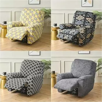 Чехол на кресло с геометрическим принтом, эластичные чехлы на стулья, спандекс, одноместное сиденье для дивана, чехол для гостиной, чехол на кресло