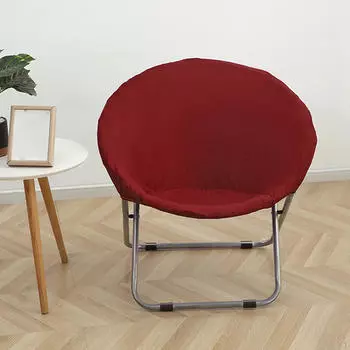 Чехол на круглый стул, чехол премиум-класса для домашнего декора темно-красного