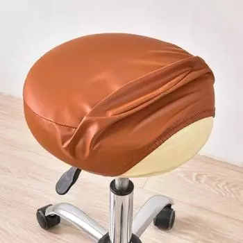 Чехол на круглый табурет из искусственной кожи, водонепроницаемый, эластичный, для подъема ног, чехлы, все включено, чехол на подушку сиденья барного стула