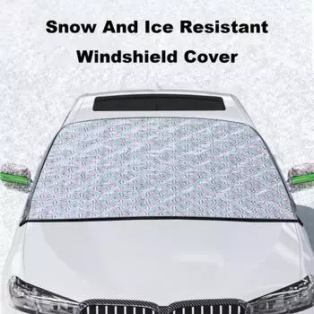 Чехол на лобовое стекло автомобиля, алюминиевая пленка, защита от снега и льда, защита зеркала заднего вида, универсальная передняя часть серебряный
