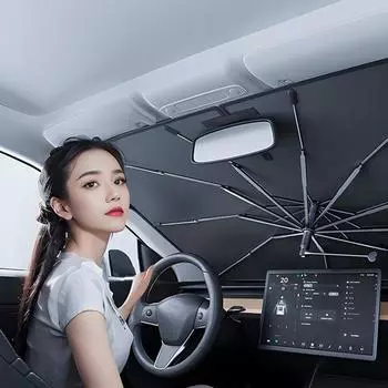 Чехол на лобовое стекло автомобиля, защита от ультрафиолета, солнцезащитный козырек, складной универсальный зонт, подходит для защиты от солнца, автомобильный зонт на переднее окно, солнцезащитный козырек L