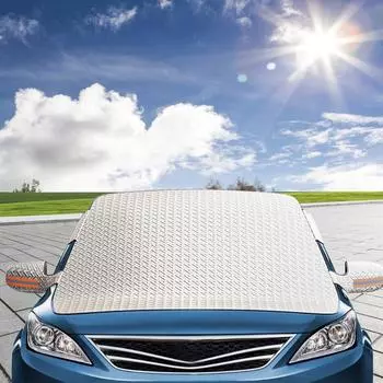 Чехол на лобовое стекло автомобиля, зимний чехол для автомобиля, устойчивый к любым погодным условиям, защитный чехол на лобовое стекло, пыленепроницаемый, водонепроницаемый, зимний чехол для автомобиля золотой