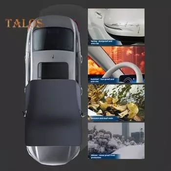 Чехол на лобовое стекло, водонепроницаемая всесторонняя защита, простая установка, большой солнцезащитный козырек для окна автомобиля оранжевый