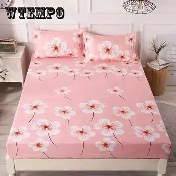 Чехол на матрас Цельный нескользящий фиксированный универсальный матрас Пыленепроницаемый защитный чехол Одноместное двуспальное постельное белье 180x200cm