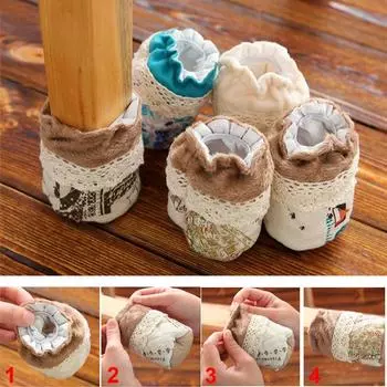 Чехол на ножку стула, нескользящий защитный чехол, ткань, бесшумный утолщающий коврик