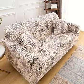 Чехол на одноместное сиденье, эластичные чехлы для дивана, чехлы на одноместное сиденье для дивана с 2 подушками, чехлы для диванов с принтом для двухместных сидений 1-seat 90-140cm
