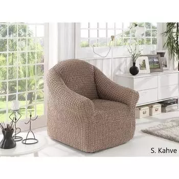 Чехол на одноместный диван Karna Home Stretch Sahara Beige