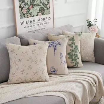 Чехол на одну наволочку 45X45 см, чехол для диванной подушки, маленький свежий чехол с принтом, чехол для подушки без сердечника 45x45cmSingle pillowcase