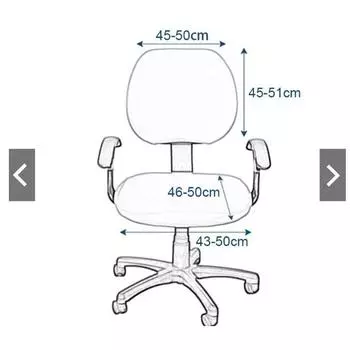 Чехол на офисное кресло с принтом, сплит, спандекс, пыленепроницаемый, чехлы для сидений, эластичный чехол для гостиной
