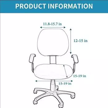 Чехол на офисное кресло с принтом, сплит, спандекс, пыленепроницаемый, чехлы для сидений, эластичный чехол для гостиной
