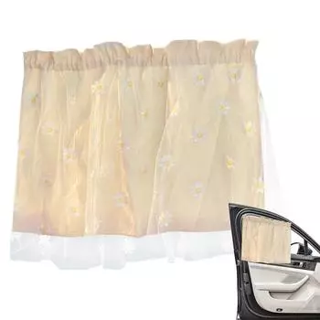 Чехол на окно для автомобиля, симпатичный вышитый солнцезащитный экран, солнцезащитный экран, переносные автомобильные шторы, затемняющие автомобильные чехлы для окон для кемпинга, солнцезащитные