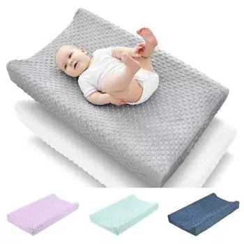 Чехол на пеленальный коврик Удобный мягкий моющийся Прочный эластичный пылезащитный дышащий Ультрамягкий унисекс пеленальный столик для дома белый