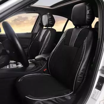Чехол на переднее сиденье автомобиля из искусственной кожи, высококачественные внутренние чехлы для автомобиля, грузовика, фургона, внедорожника, комплект чехлов на переднее сиденье