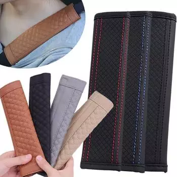 Чехол на плечо для автомобильного ремня безопасности, универсальный автомобильный ремень безопасности, противоскользящая защита плеча, кожаная накладка, наплечная накладка для дорожной сумки