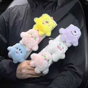 Чехол на плечо ремня безопасности с изображением мультфильма, подходит для плеча, удобные и комфортные автомобильные аксессуары, защитный чехол Monster Case