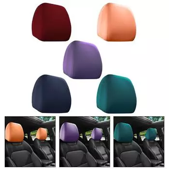 Чехол на подголовник автомобильного сиденья, ткань для автомобиля, грузовика, внедорожника, эластичный защитный чехол от грязи, универсальные автомобильные аксессуары 26x24 см чёрный