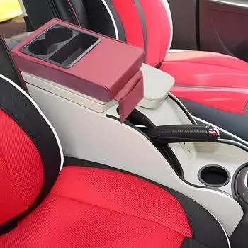 Чехол на подлокотник для автомобиля, удобная накладка из искусственной кожи для центральной консоли, водонепроницаемая, простая в установке защита подлокотника Brown