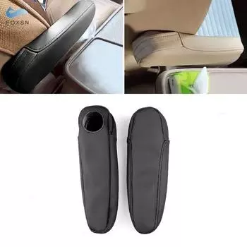 Чехол на подлокотник сиденья для Honda CRV 2002 2003 2004 2005 2006, 2 шт., черная кожа из микрофибры, автомобильный боковой подлокотник, накладка на ручку