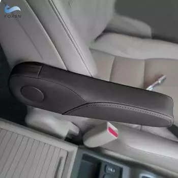 Чехол на подлокотник сиденья для Honda CRV 2007 2008 2009, черная кожа из микрофибры, правый и левый автомобильный боковой подлокотник, накладка на ручку