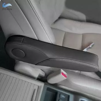 Чехол на подлокотник сиденья для Honda CRV 2007 2008 2009, черная кожа из микрофибры, правый и левый автомобильный боковой подлокотник, чехол на ручку