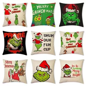 Чехол на подушку Christmas Happy, 18 X 18 дюймов, зимняя праздничная наволочка для дивана One Size