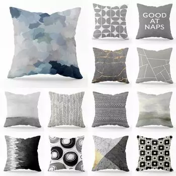 Чехол на подушку для дивана для гостиной, роскошный домашний декор, наволочка с абстрактным геометрическим принтом, чехол для подушки 40x40cm