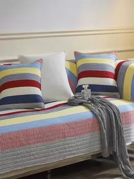 Чехол на подушку для дивана из чистого хлопка с вышивкой, подушка для дивана Four Seasons 70x70