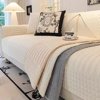 Чехол на подушку для дивана из серого бархата, подушка для сиденья, всесезонный современный однотонный хлопковый противоскользящий чехол для дивана 70X70cm 1pc