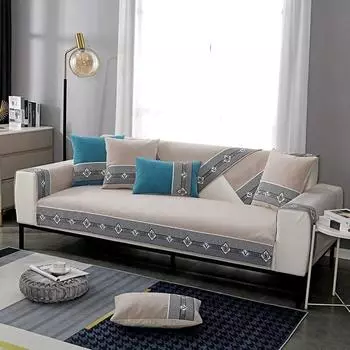 Чехол на подушку для дивана из синели, универсальная нескользящая подушка на четыре сезона, чехол для дивана, универсальный чехол, тканевое полотенце, подлокотник, полотенце 70x70cm