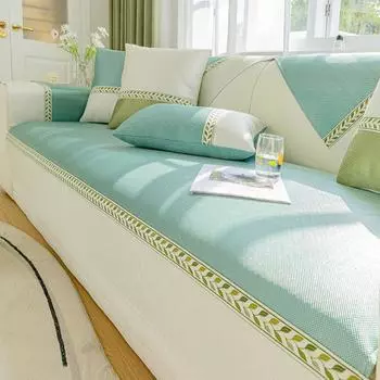 Чехол на подушку для дивана, подушка для сиденья, летний современный простой противоскользящий, освежающий чехол для дивана, коврик для дивана 70X70