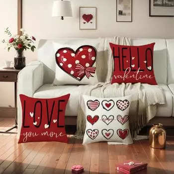Чехол на подушку для дивана с принтом ко Дню святого Валентина Чехол на подушку для дивана с надписью «Любовное письмо» One Size