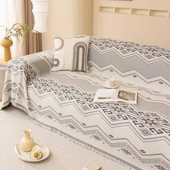 Чехол на подушку для дивана в скандинавском богемном стиле, двусторонний чехол для дивана, чехол для дивана, универсальный чехол для дивана с защитой от кошек 1.2.3.4, одеяло для сиденья 180X130cm оранжевый