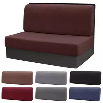 Чехол на подушку для обеденной зоны на автофургоне, водонепроницаемый, высокоэластичный, с текстурой частиц кукурузы, сплошной цвет, можно стирать в машине, защитный рукав для сиденья на колесах 99-127 см. темно-серого