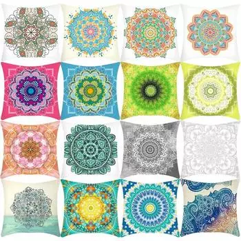 Чехол на подушку для офисного дивана с принтом мандалы, роскошный чехол для домашнего декора 40x40cm