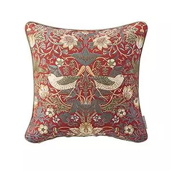Чехол на подушку для спинки Kawashima Textile Cercon Morris Design Studio Strawberry Thief Red LL1710 4545 см