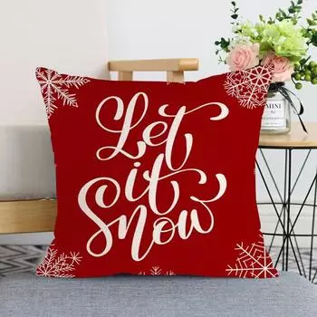 Чехол на подушку дышащий декоративный износостойкий модный простой в установке рождественский чехол для подушки для праздничного декора 1