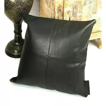 Чехол на подушку из кожи Чехол на подушку из кожи Кожаная подушка Кожаная подушка Винтажная кожаная наволочка из загара