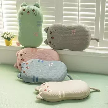 Чехол на подушку «Кошачий живот» из хлопка с эффектом памяти Чехол на подушку «Кошачий живот» для школьников Чехол на подушку «Кошачий живот» для детей 35x55cm розовый