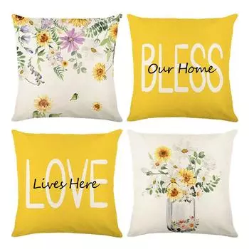 Чехол на подушку, наволочка, льняной диван, спальня, домашний декор подушек, народное искусство, 18 дюймов A-45x45cm