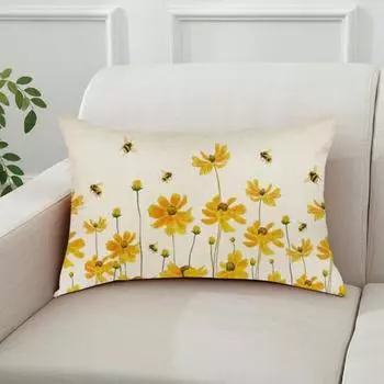 Чехол на подушку, полезный, устойчивый к разрыву многоцветный чехол для подушки, антипиллинговый чехол для подушки с цветочным узором, наволочка для дома