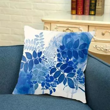 Чехол на подушку пылезащитный съемный полиэстер персикового цвета наволочка с цветочным узором для автомобиля