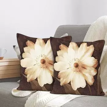 Чехол на подушку с цветочным принтом, наволочка с застежкой-молнией, супермягкая, износостойкая, простая в уходе, декоративная наволочка G