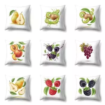 Чехол на подушку с фруктами, чехол для спальни, дивана, подушки для офиса в автомобиле 40x40cm